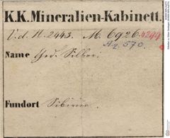 Etiketten zu Silber Gediegen (NHMW-MIN-Aq570)